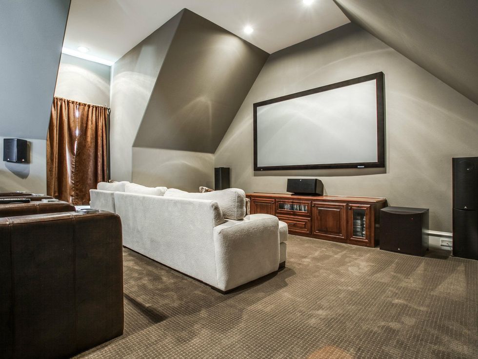 Media room at 4328 Bryn Mawr in Dallas