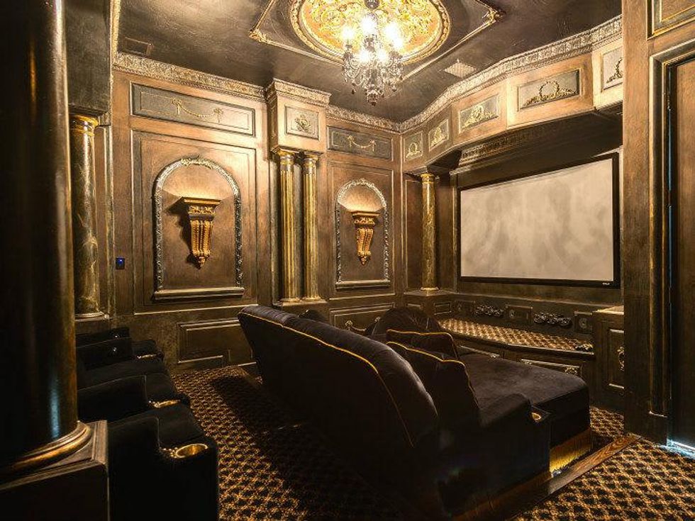 Media room at 9625 Preston Rd. in Dallas