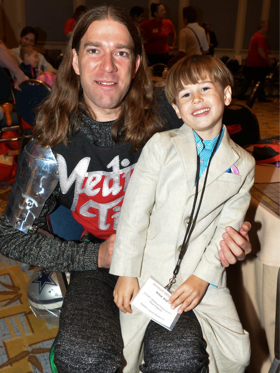 Medieval Times Knight Ryan Palguta, Bennett Williams, Children's Cancer Fund Luncheon