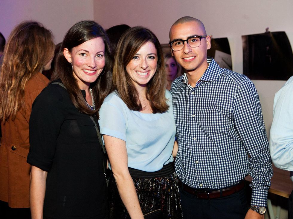 Megan Hodges, Sarah Eisbraun, Xavier Arenas at Need anniversary party