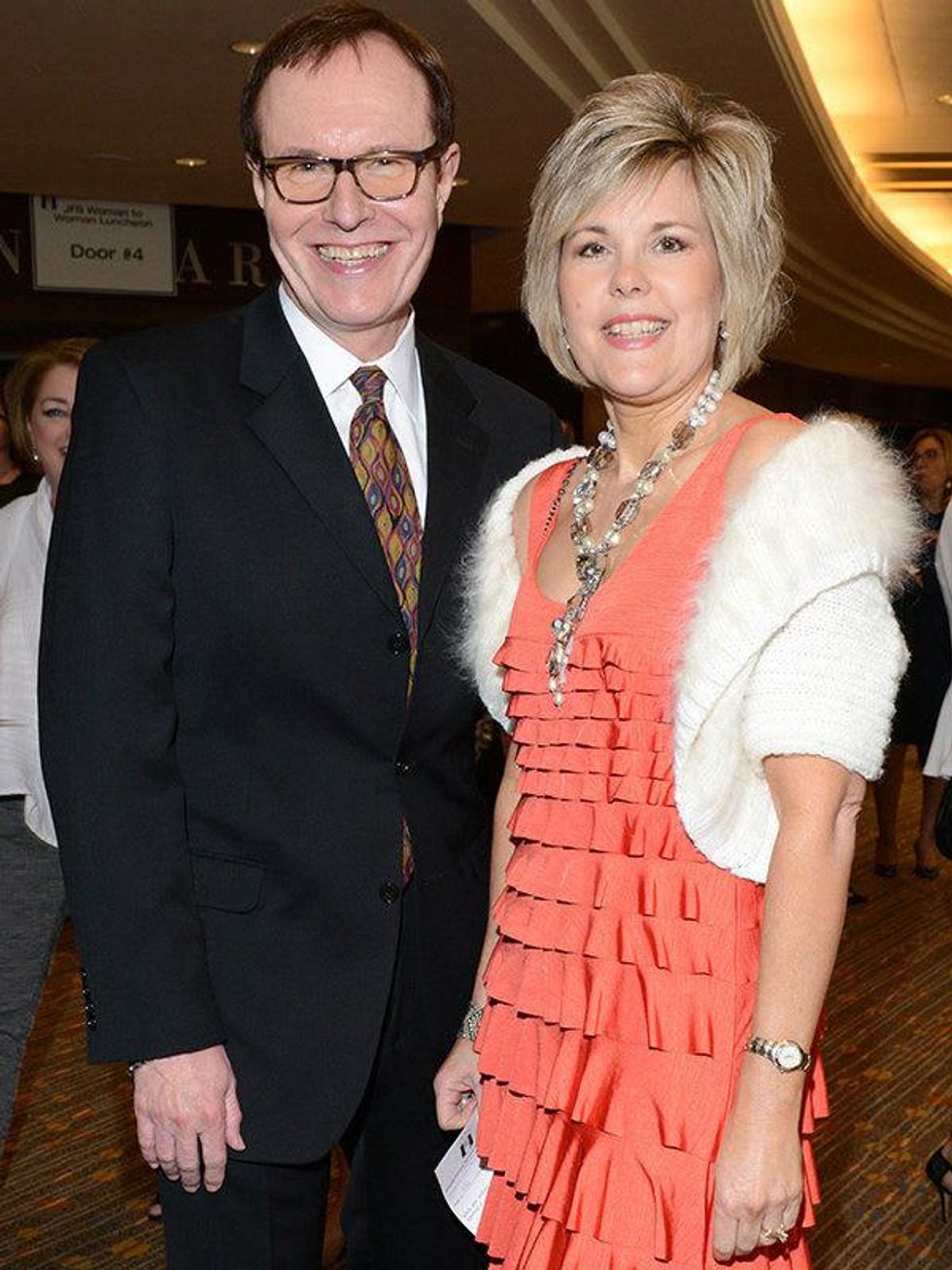 Mel Crews and Barbara Gruberg, woman to woman luncheon