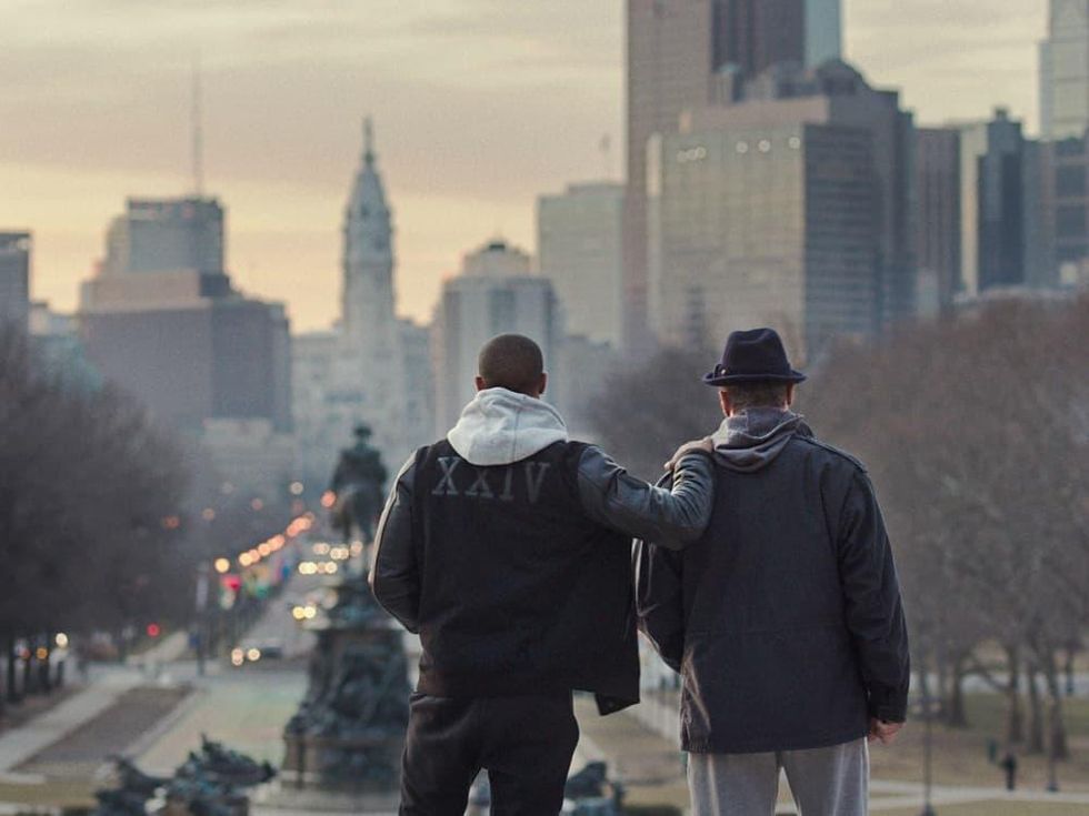 Michael B. Jordan and Sylvester Stallone in Creed