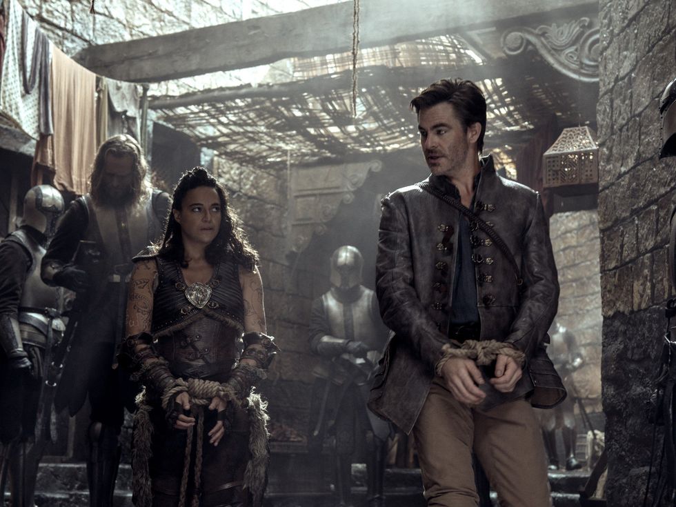 Michelle Rodriguez and Chris Pine in Dungeons & Dragons: Honor Among Thieves