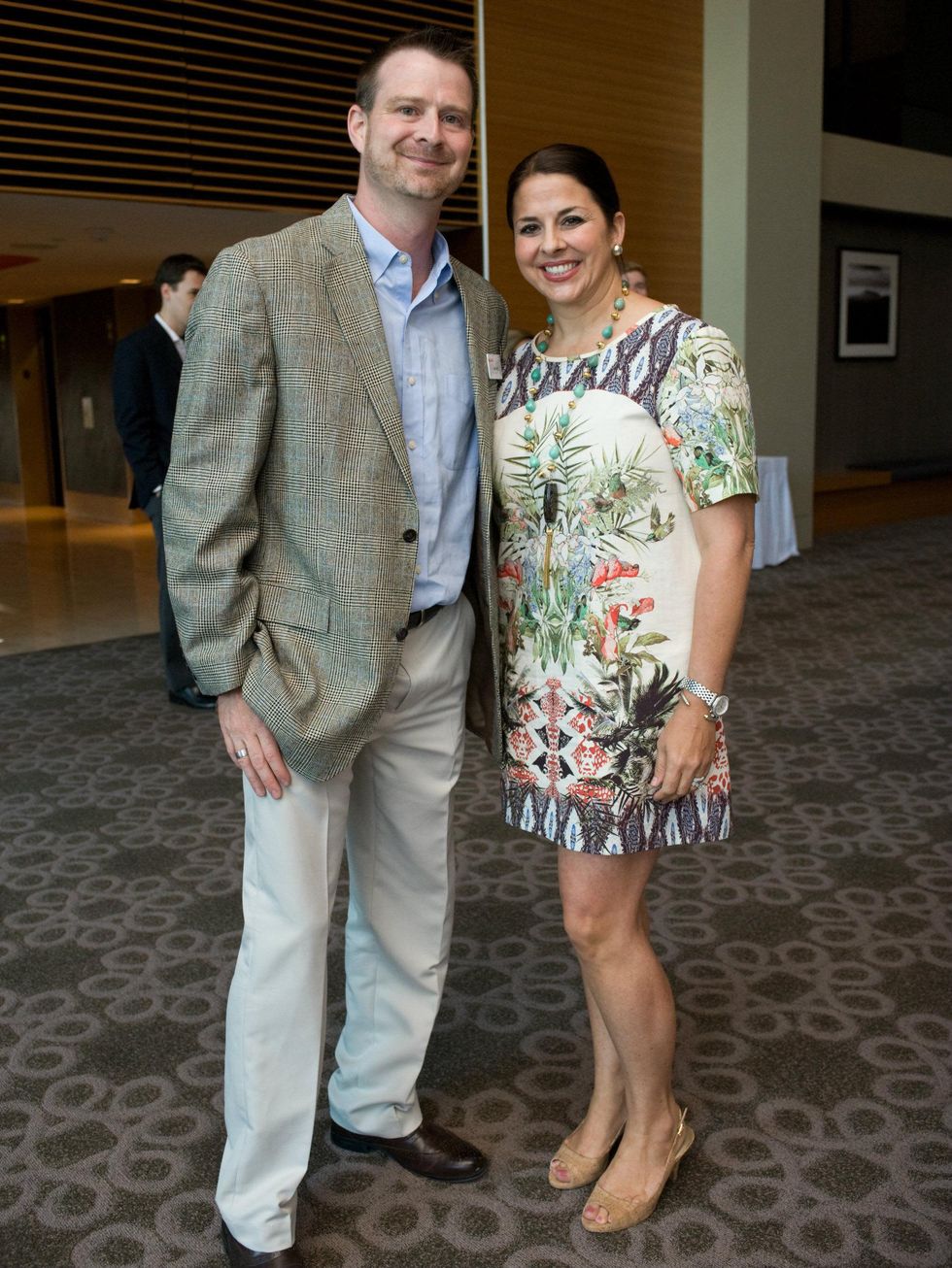 Mike Plouff, Melissa Sherrill, Partners Card Kickoff