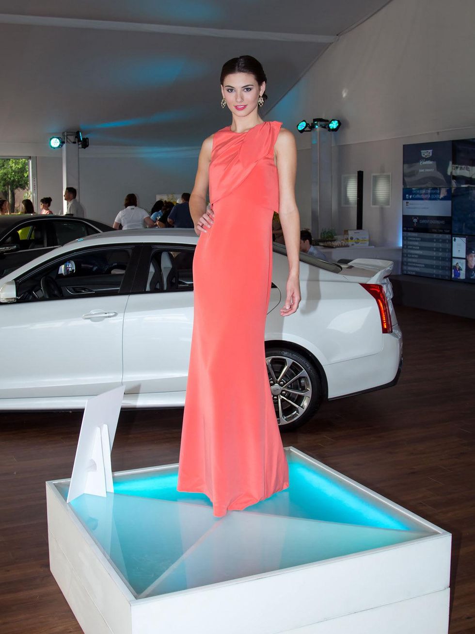 Model at CultureMap Cool Down 2015 at Cadillac Club