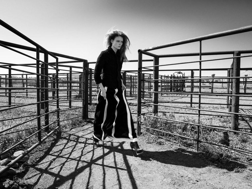 Models.com photo shoot in Marfa, Texas