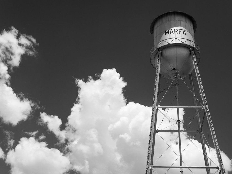 Models.com photo shoot in Marfa, Texas