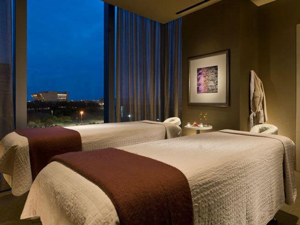 Mokara Spa massage room at Omni Dallas