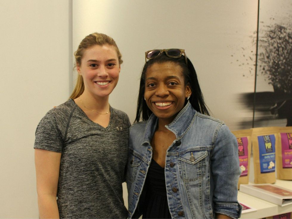 Molly Brundage and Brittany Prescott, flywheel party