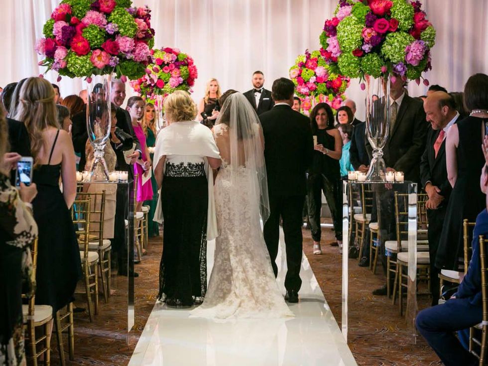 Monica Kitt wedding aisle walk