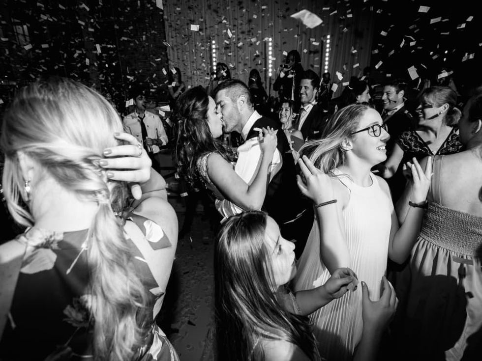 Monica Kitt wedding, confetti