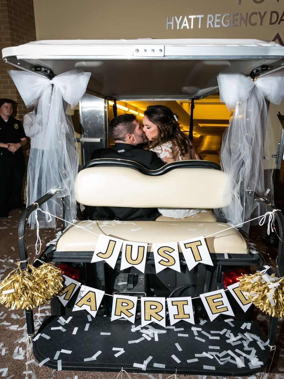 Monica Kitt wedding, just married