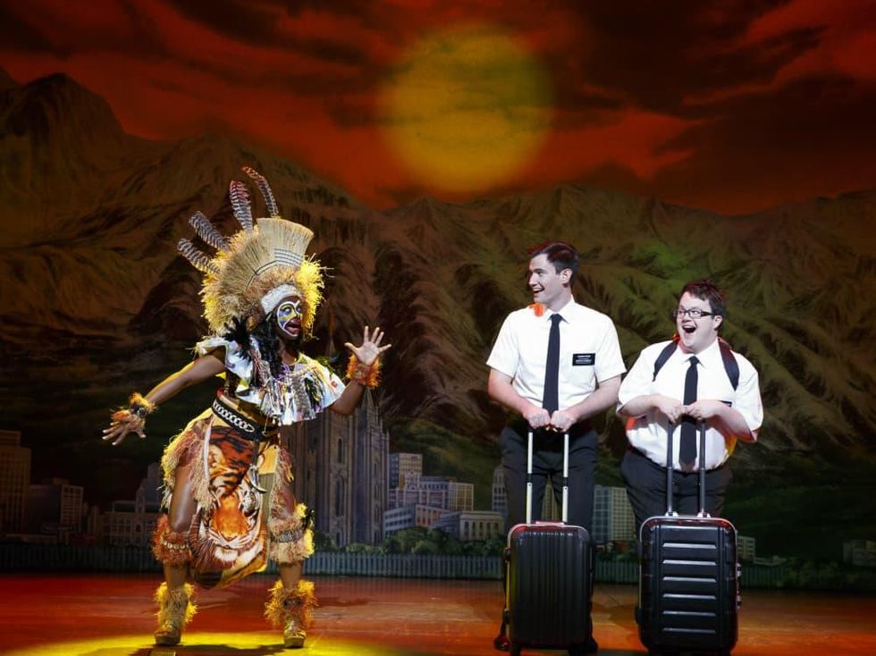 Monica L. Patton, Ryan Bondy, Cody Jamison Strand in The Book of Mormon national tour