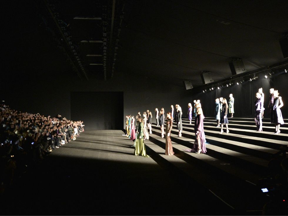 Monique Lhuillier dramatic finale side view February 2015