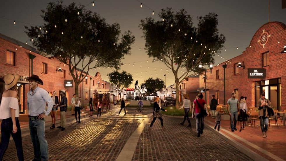Mule Alley rendering, Fort Worth Stockyards