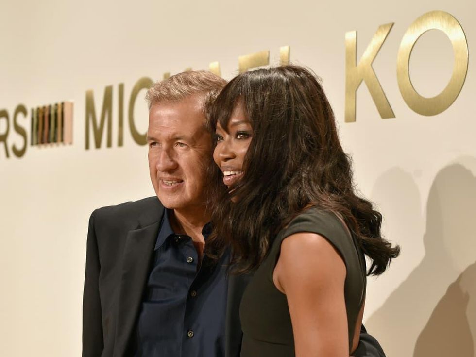 Naomi Campbell and Mario Testino at Michael Kors Gold fragrance launch
