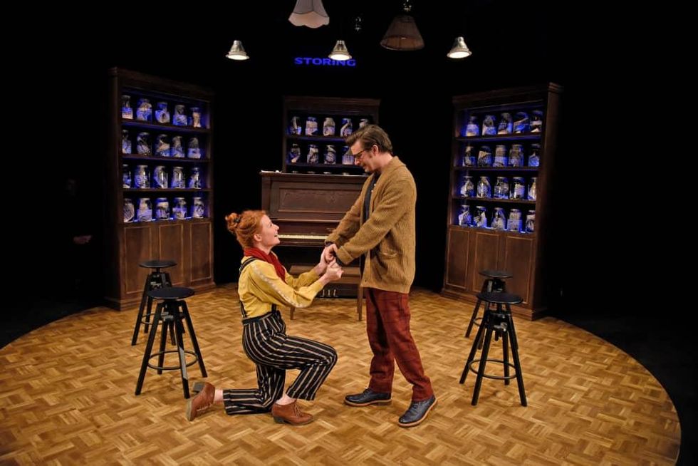 Natalie Hebert and Drew Wall in Incognito at Second Thought Theatre