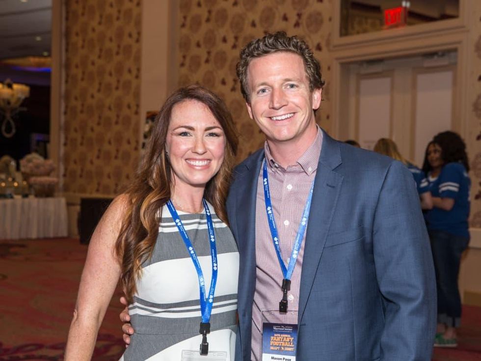 Natalie & Mason Page at The Warren Center Fantasy Football Draft Night