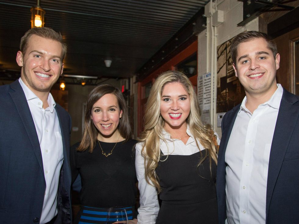 Nathan Venz, Katie Viola, Madeline Littrell, Cameron Deptula, pecan lodge united way kick off