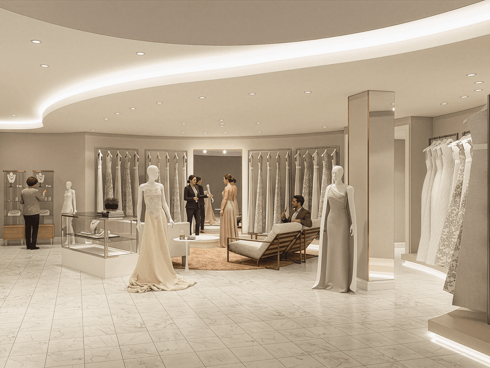 Neiman Marcus NorthPark Bridal Salon rendering.