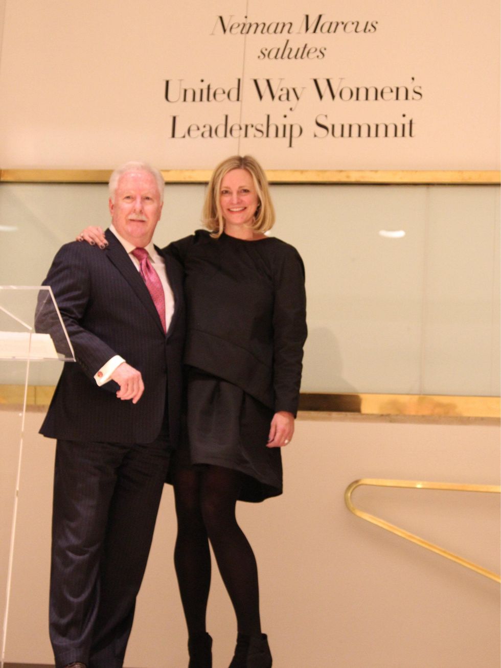 Neiman Marcus VP, Jeff Byron and United Way President and CEO, Jennifer Sampson