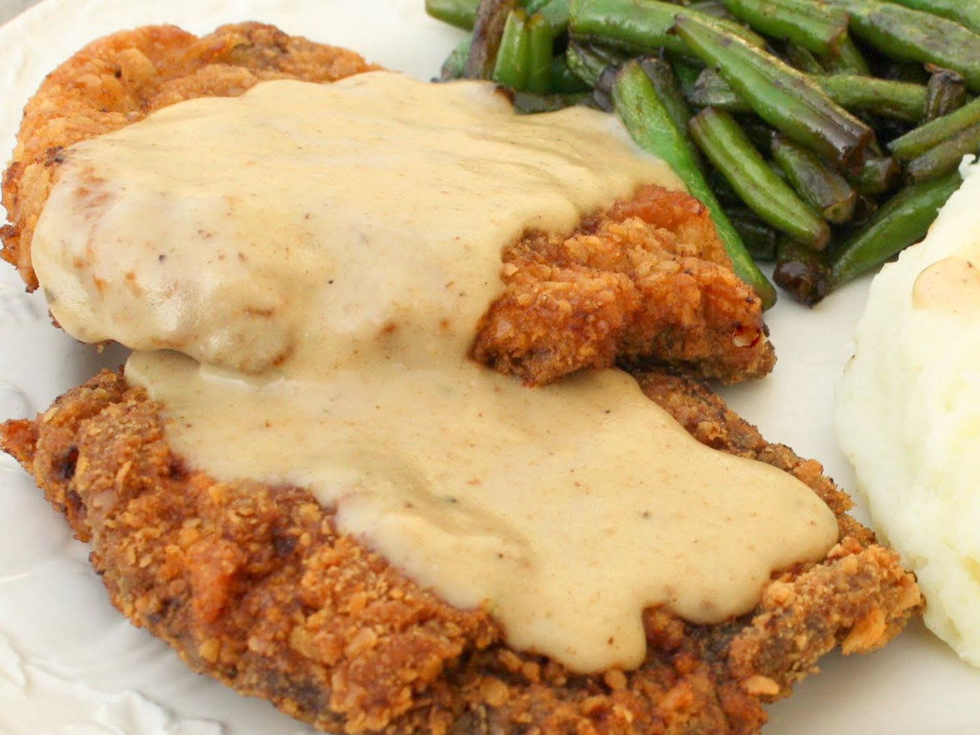 News_chicken-fried steak_green beans