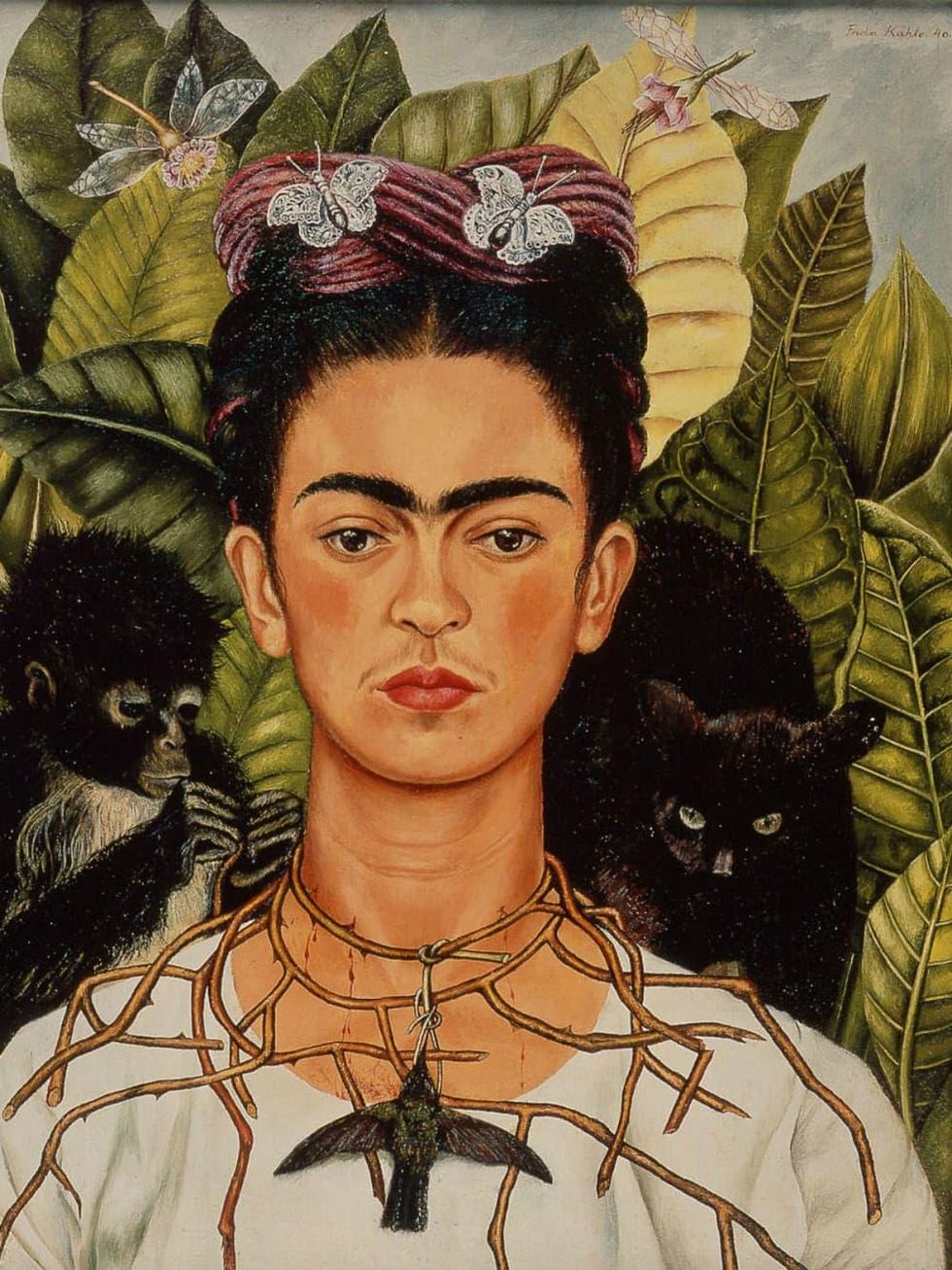 News_Frida_Kahlo_Self_Portrait_with_thorn necklace_hummingbirds