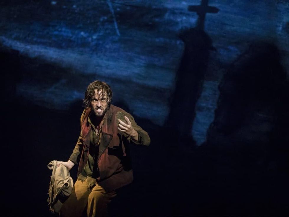 Nick Cartell as Jean Valjean in the new national tour of Les Miserables