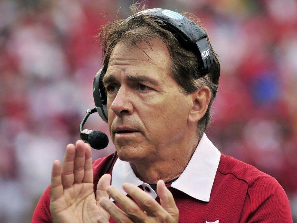 Nick Saban clap