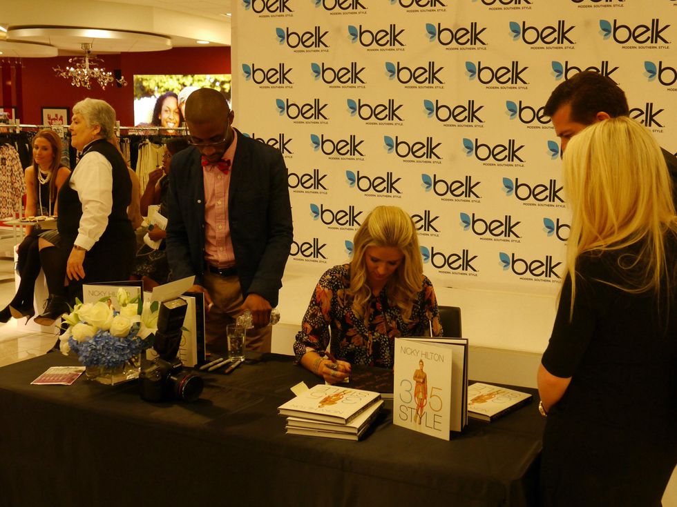 Nicky Hilton book signing at belk