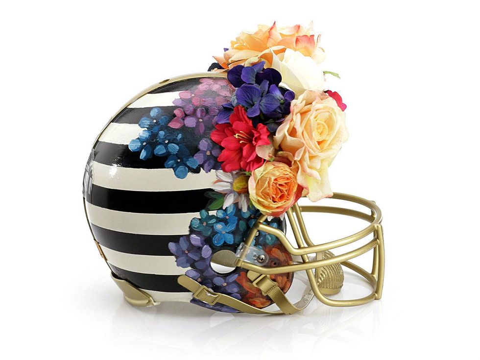 Nicole Miller helmet for Bloomingdale's Fashion Touchdown