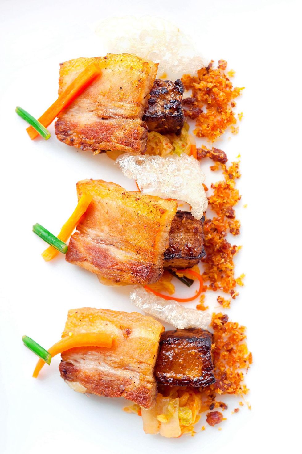 Niman Ranch pork belly at Belly & Trumpet restaurant in Dallas