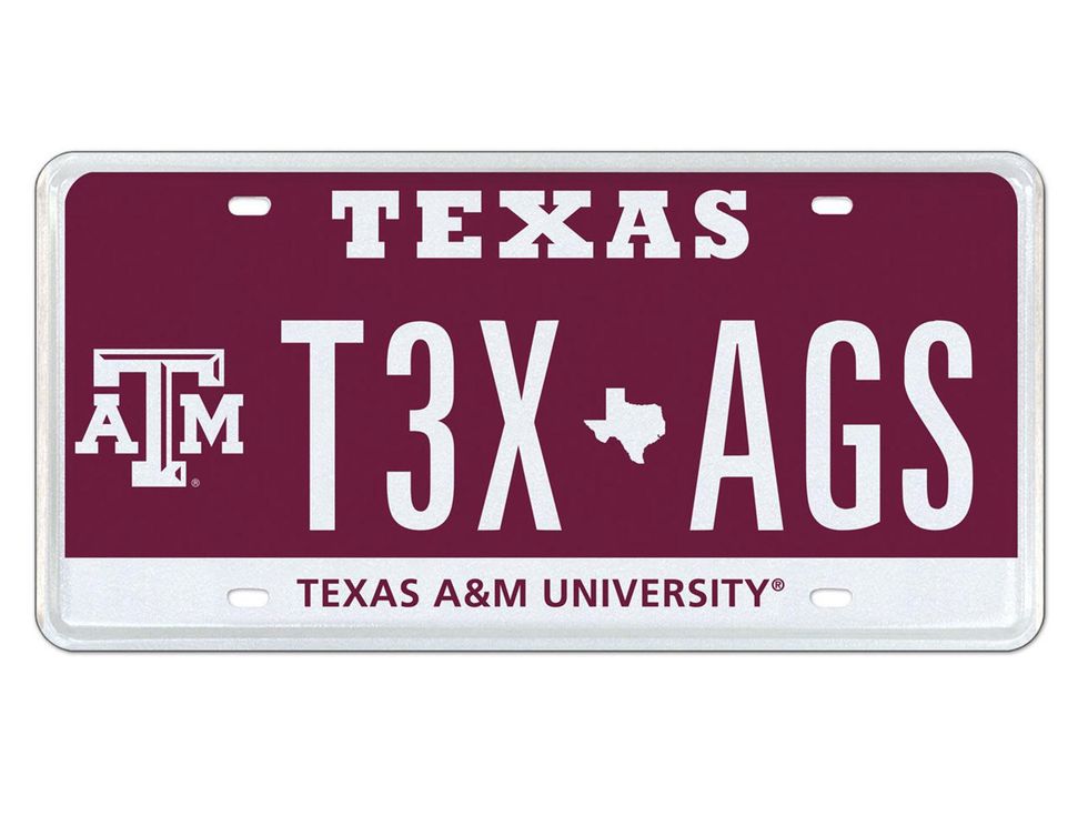 No. 9 top 10 Texas license plates 2013 TAMU-T3X-AGS