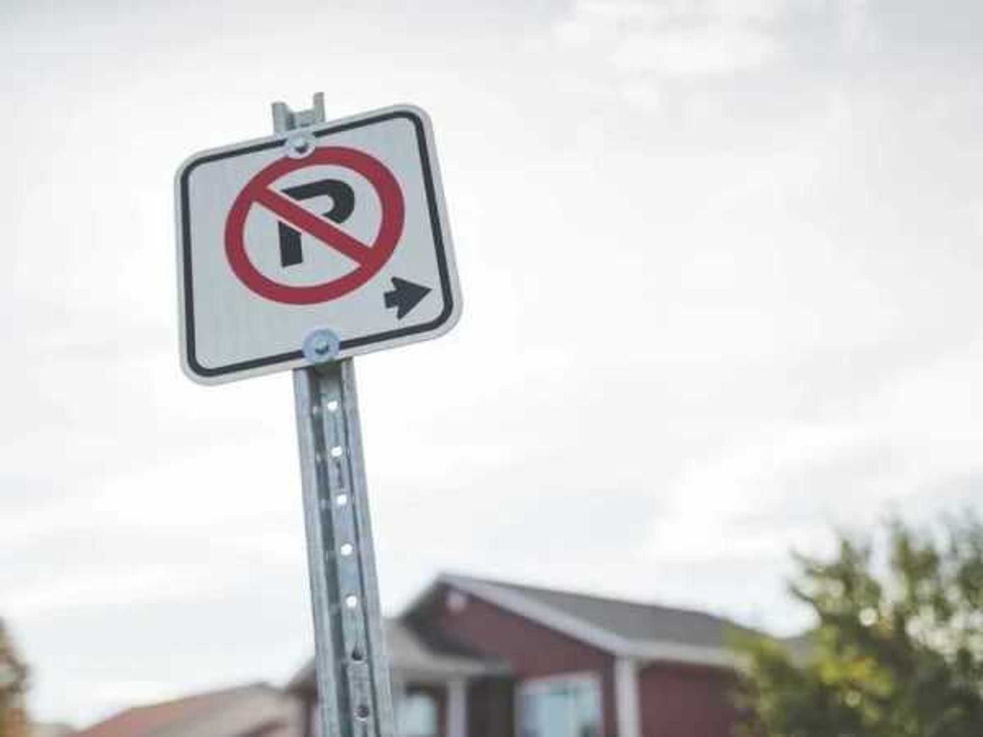 No parking sign