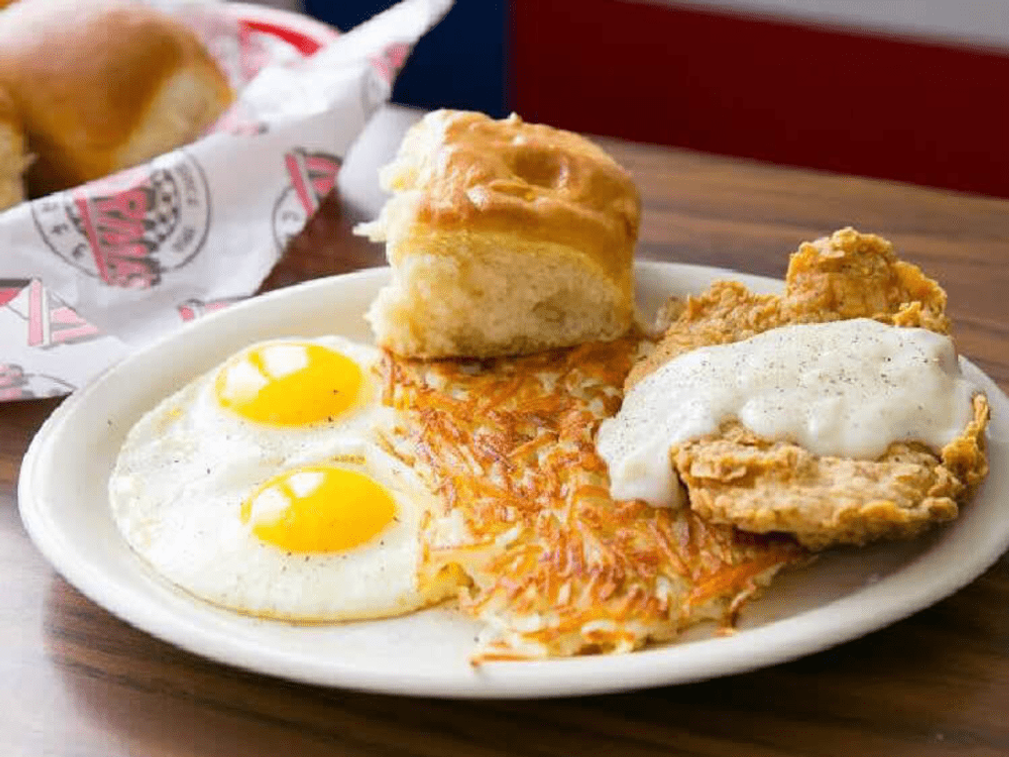 Norma's Cafe breakfast biscuit chicken-fried-steak