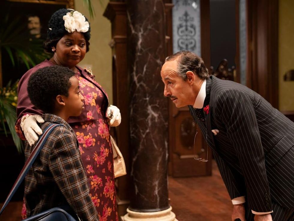 Octavia Spencer, Jahzir Bruno, and Stanley Tucci in The Witches