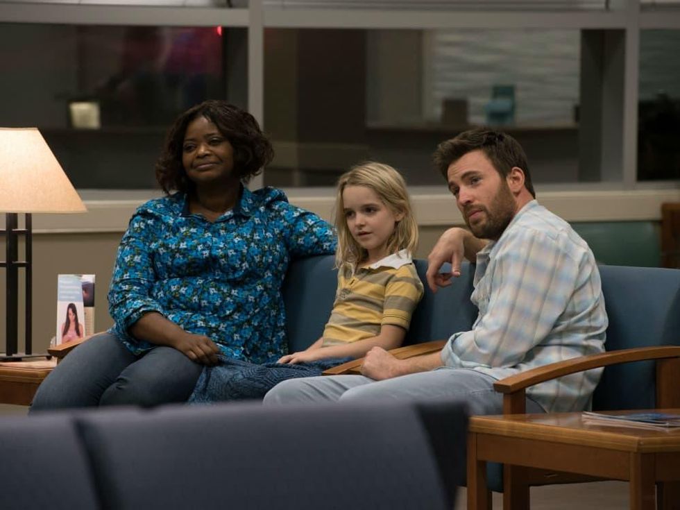 Octavia Spencer, McKenna Grace, and Chris Evans in Gifted