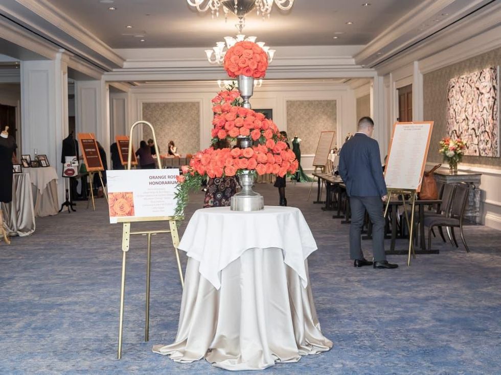 Orange Rose Honorarium Display