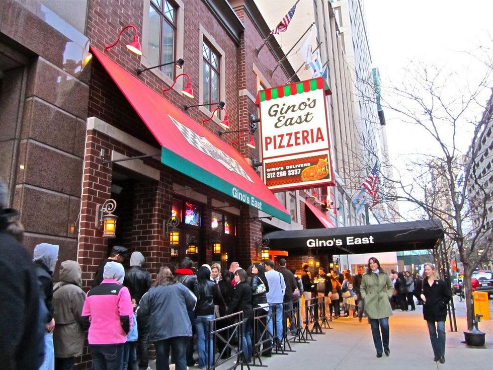 original Gino's East pizzeria deep dish in Chicago