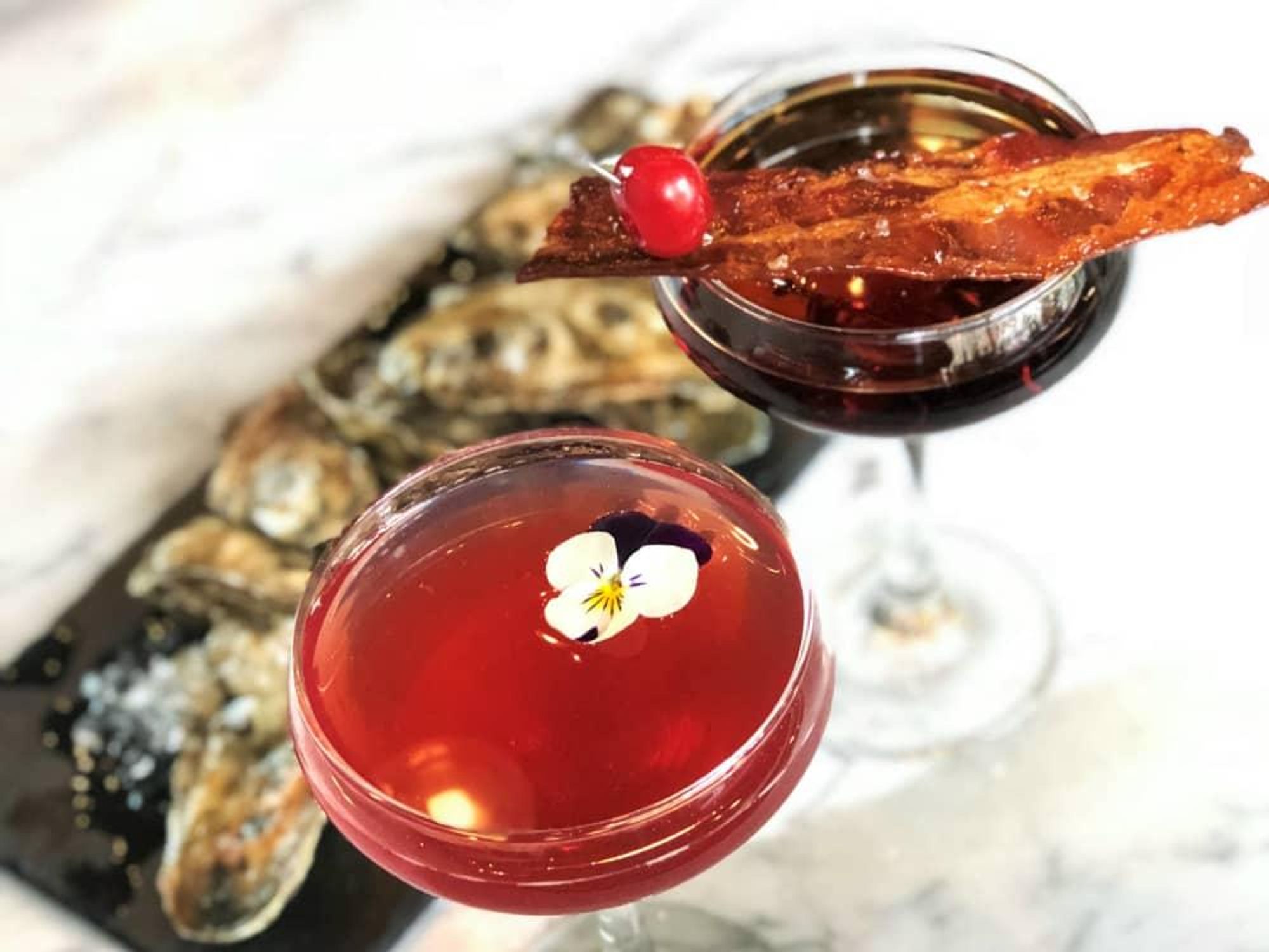 Oysters and martinis, Dallas Fish Market