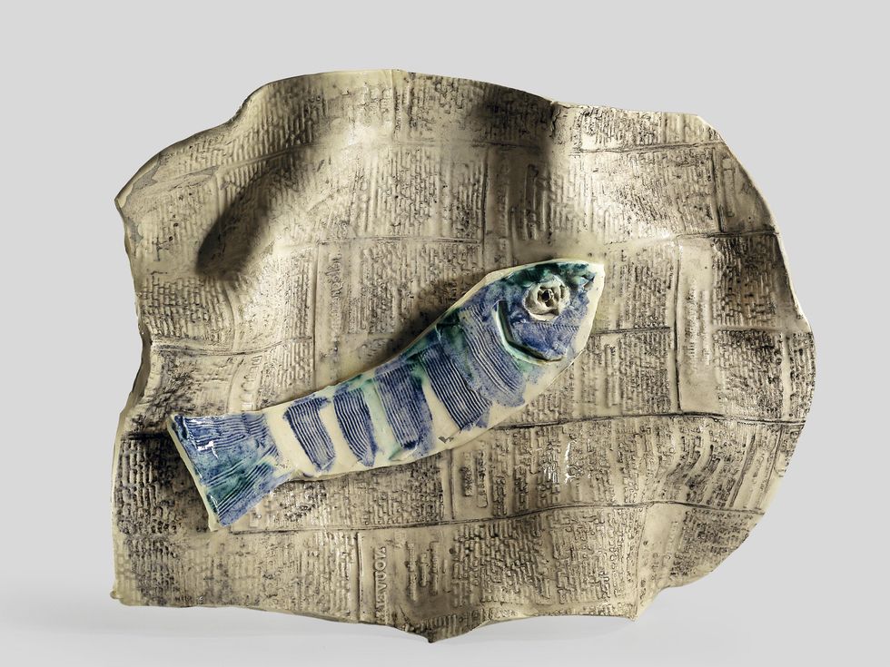 Pablo Picasso Fish on a Sheet of Newspaper