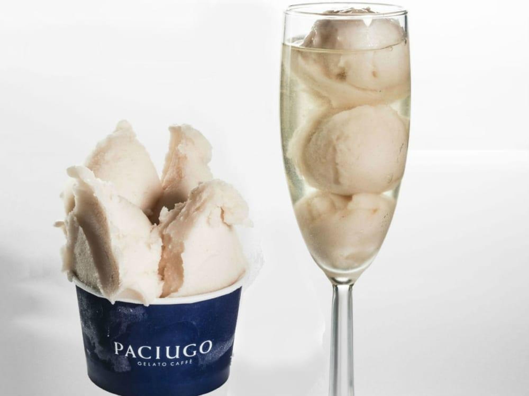 Paciugo peach bellini sorbet
