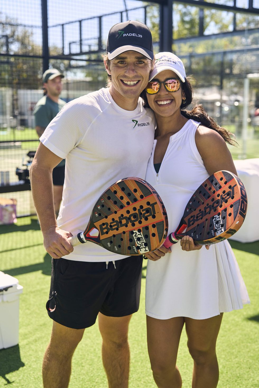 Padel39 co-founders Will and Naomi Boyce.