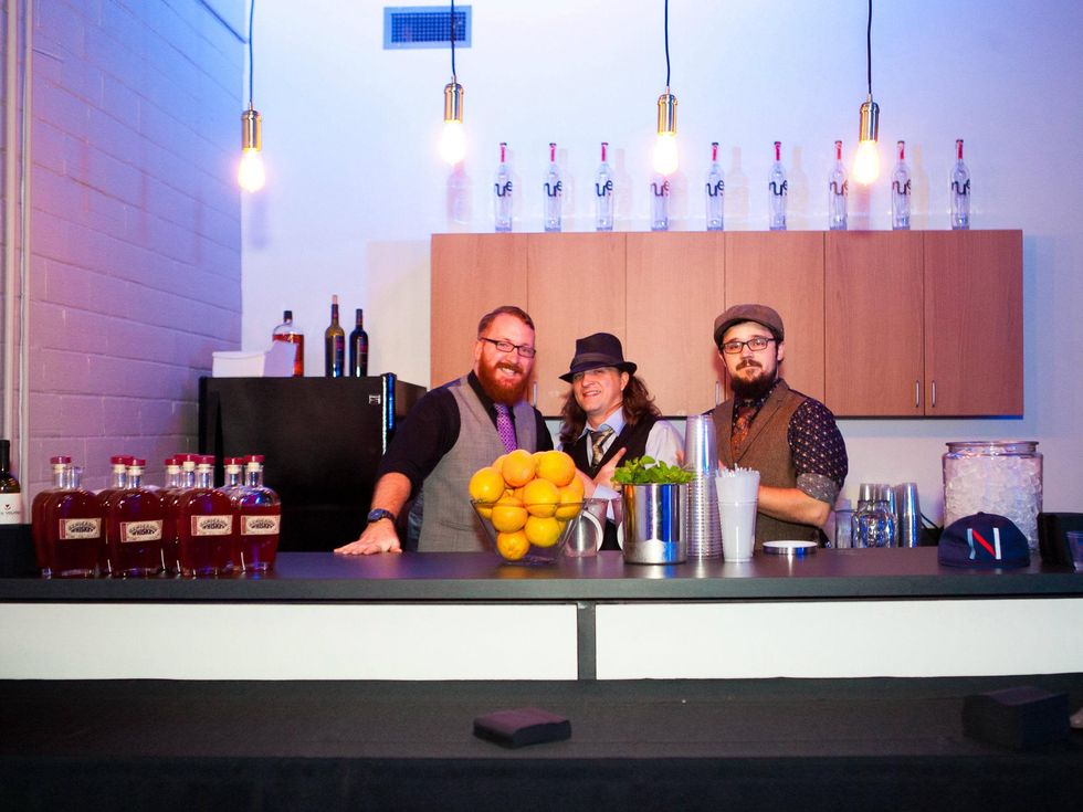 Parliament crew at Need anniversary party