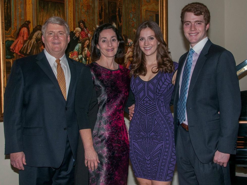 Pat, Maura, Megan and Patrick Neligan, january deb parties