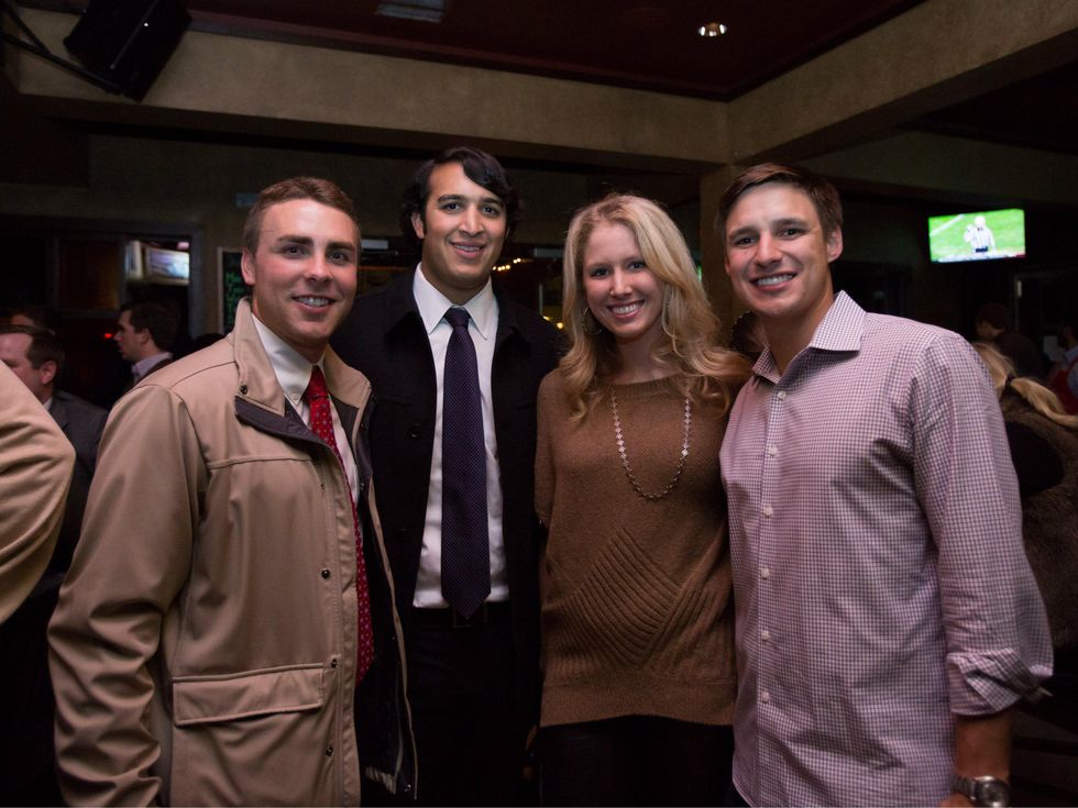 Patrick Benoist, Robert Solamani, Meredith Counce, Bryce Jones, echelon ringing of the bells