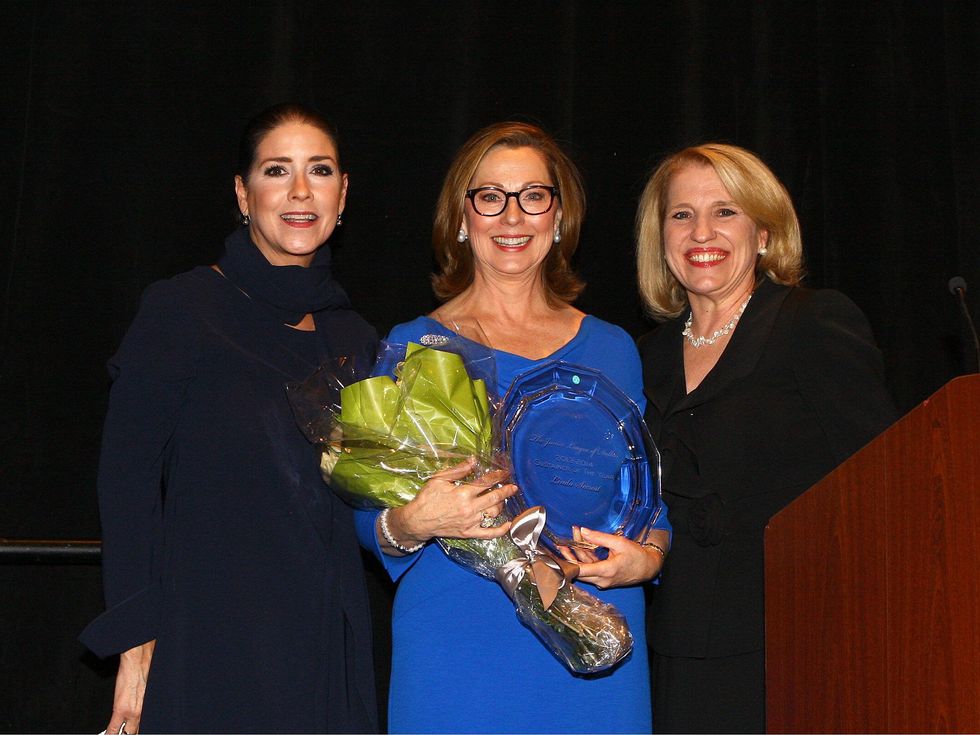 Patti Flowers, Linda Secrest, Sandy Ammons, jld milestones luncheon