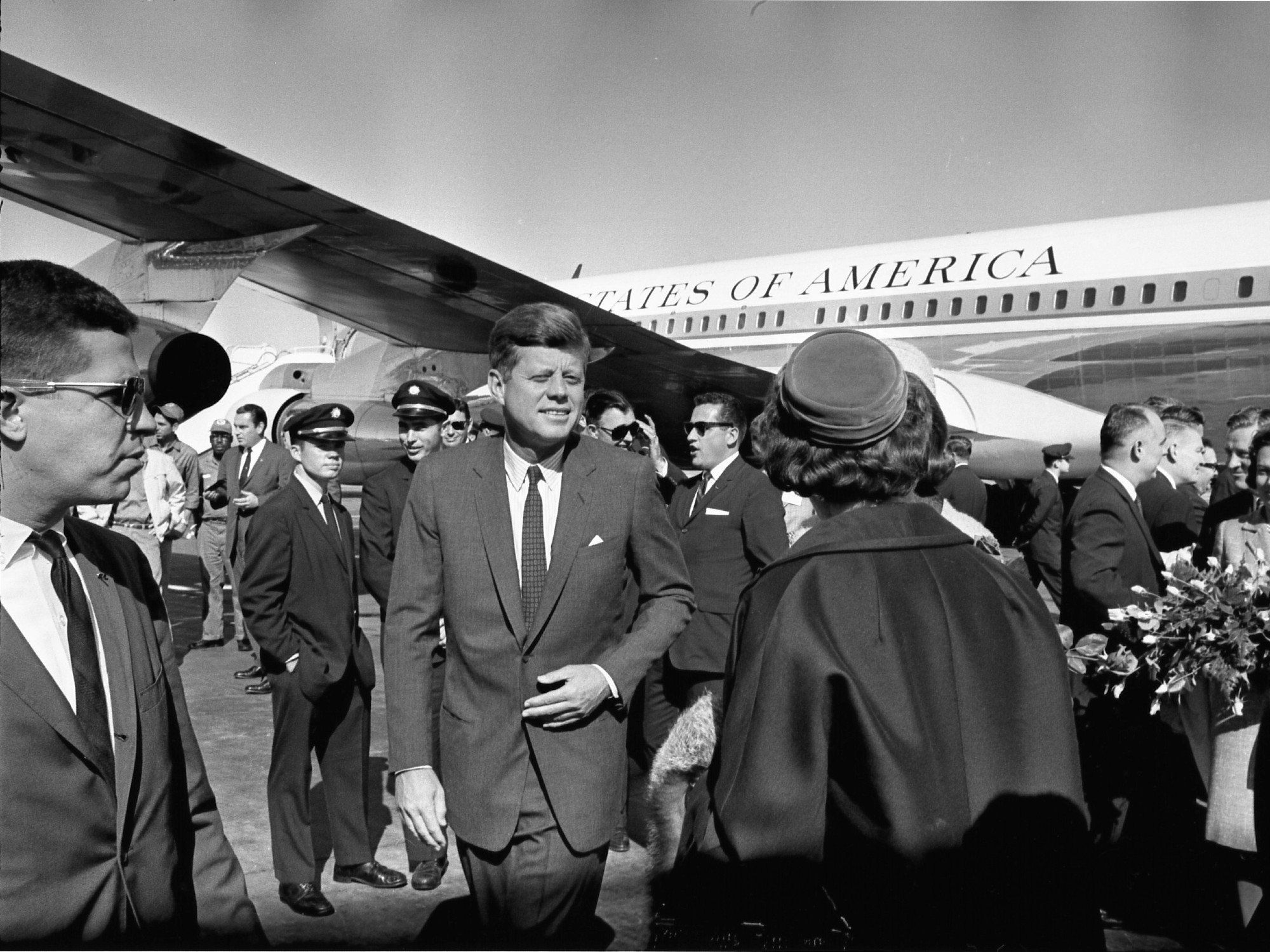 Paul Landis (far left) John F. Kennedy