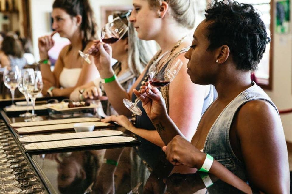 Pedernales Cellars winery wine tasting women