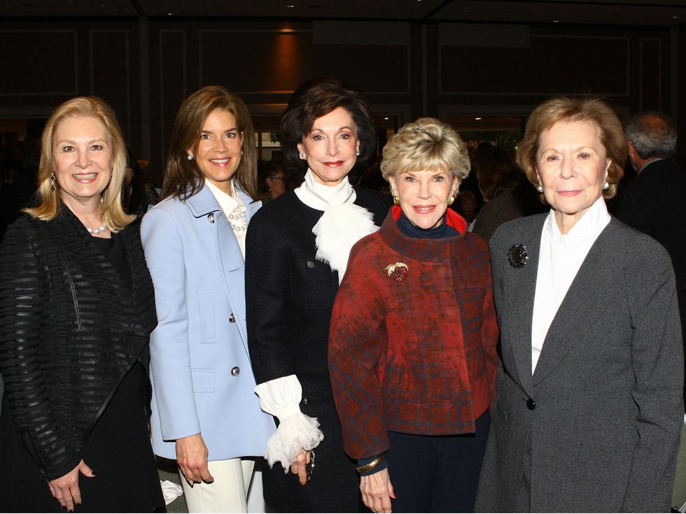 Peggy Sewell, Lisa Troutt, Gene Jones, Sydney Huffines, Ruth Altshuler, Girls Scouts Luncheon